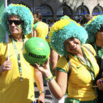 Fußball-WM_ Bras.Fans in München